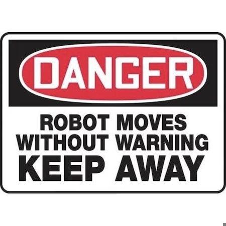 Accuform OSHA DANGER SAFETY SIGN ROBOT MOVES MEQM118VP MEQM118VP
